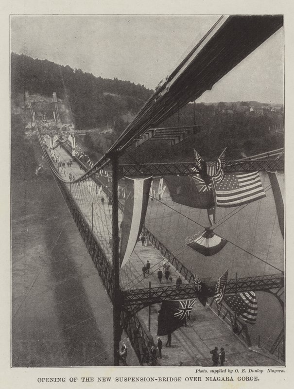 Eröffnung der neuen Hängebrücke über die Niagara-Schlucht von English Photographer