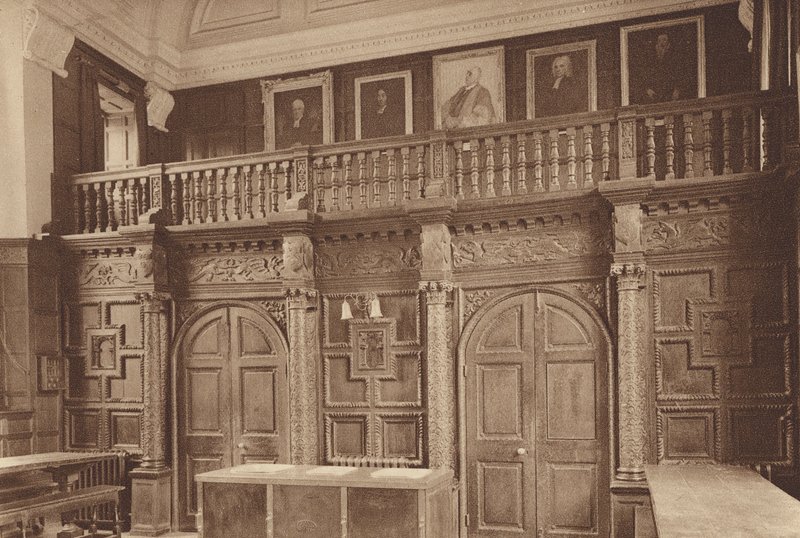 Oxford: Jesus College, Der Hallenbildschirm, ca. 1610 von English Photographer