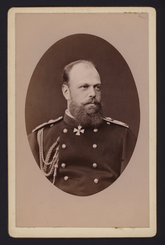 Porträt, Zar Alexander III. von Russland (s/w Foto) von English Photographer