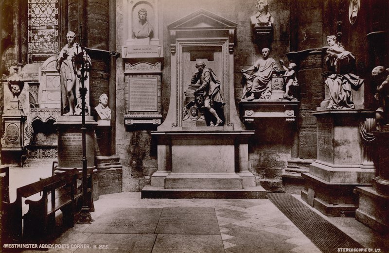 Postkarte mit einem Bild der Poets Corner von English Photographer
