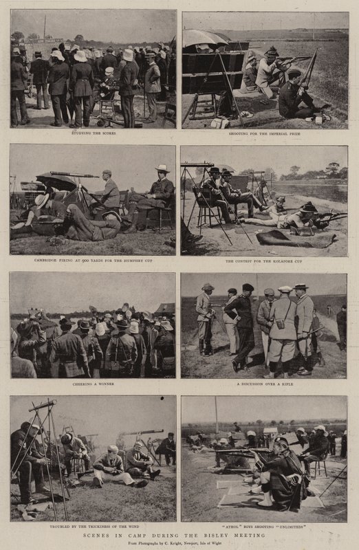 Szene im Lager während des Bisley-Treffens von English Photographer