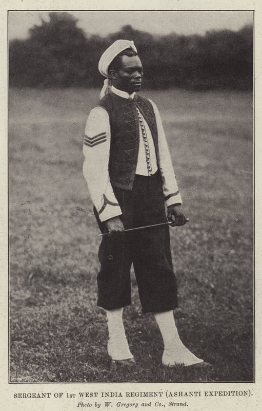 Sergeant des 1. Westindischen Regiments, Ashanti-Expedition von English Photographer