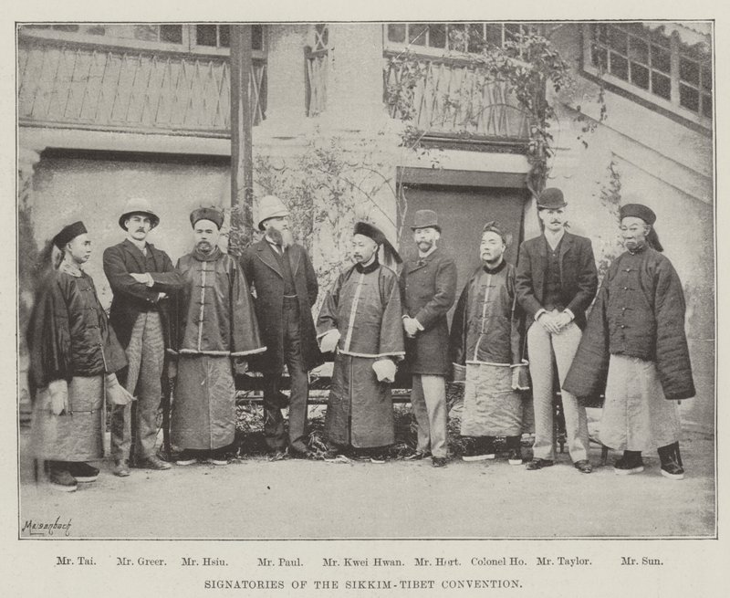Unterzeichner der Sikkim-Tibet-Konvention von English Photographer