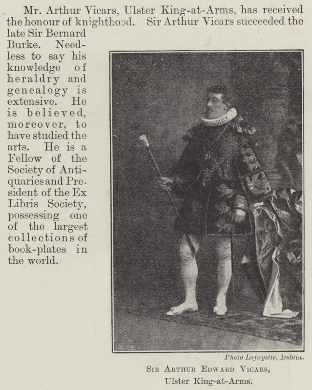 Sir Arthur Edward Vicars, Ulster King-at-Arms von English Photographer
