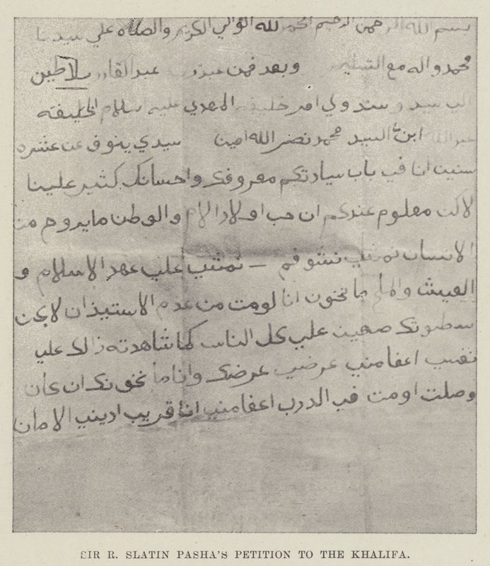 Sir R Slatin Pashas Petition an den Khalifa von English Photographer