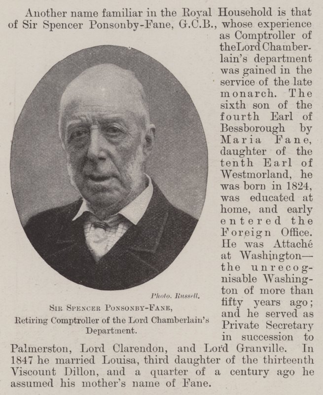 Sir Spencer Ponsonby-Fane, scheidender Kontrolleur der Lord Chamberlains Abteilung von English Photographer