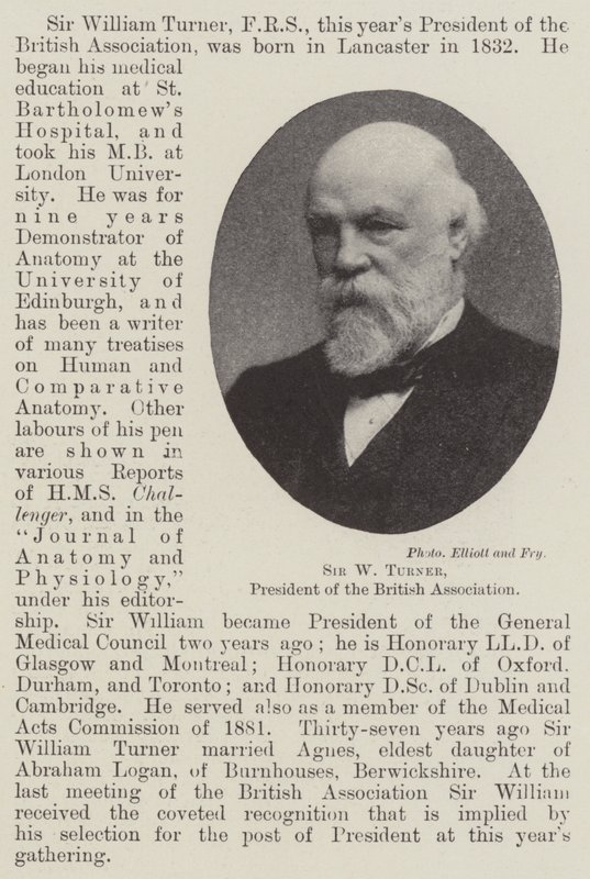 Sir W Turner, Präsident der British Association von English Photographer