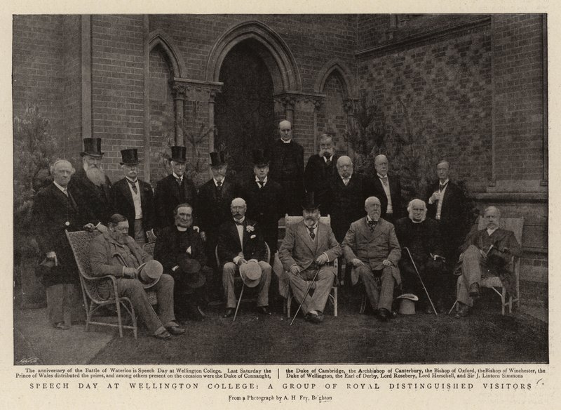 Rede Tag am Wellington College, eine Gruppe königlicher, angesehener Besucher von English Photographer