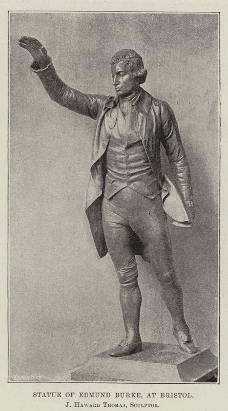 Statue von Edmund Burke in Bristol, J. Haward Thomas, Bildhauer von English Photographer