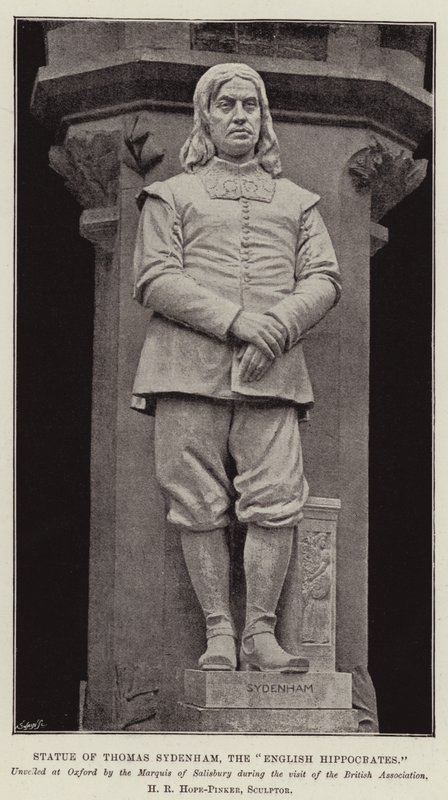 Statue von Thomas Sydenham, der englische Hippokrates von English Photographer