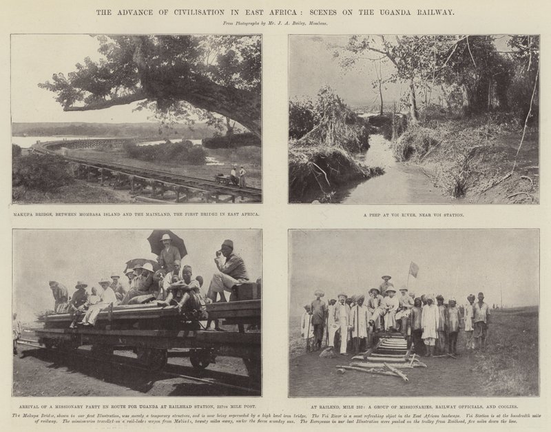 Der Fortschritt der Zivilisation in Ostafrika, Szenen auf der Uganda-Eisenbahn von English Photographer