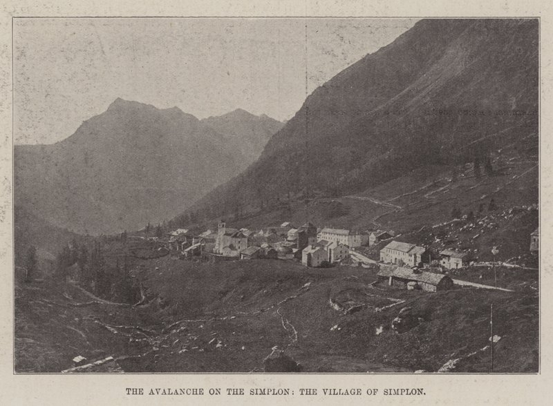 Die Lawine am Simplon, das Dorf Simplon von English Photographer