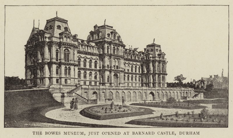 Das Bowes-Museum, gerade in Barnard Castle, Durham, eröffnet von English Photographer