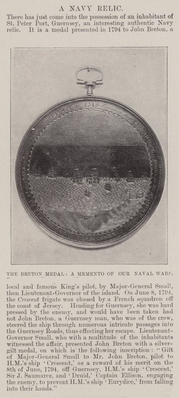 Die Breton-Medaille, ein Andenken an unsere Seekriege von English Photographer
