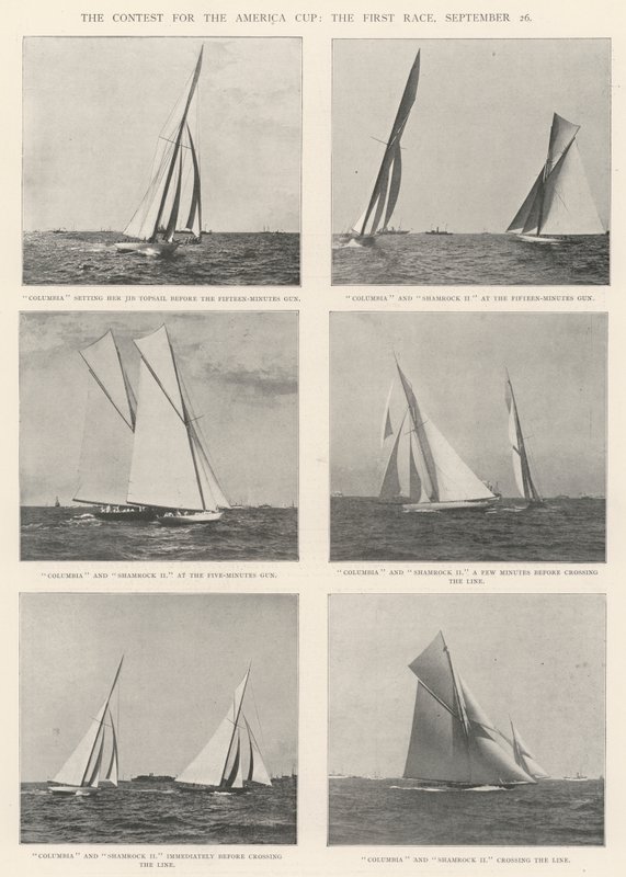 Der Wettbewerb um den America’s Cup, das erste Rennen, 26. September von English Photographer