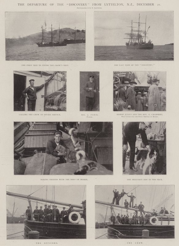 Die Abreise der Discovery aus Lyttelton, Neuseeland, 21. Dezember von English Photographer