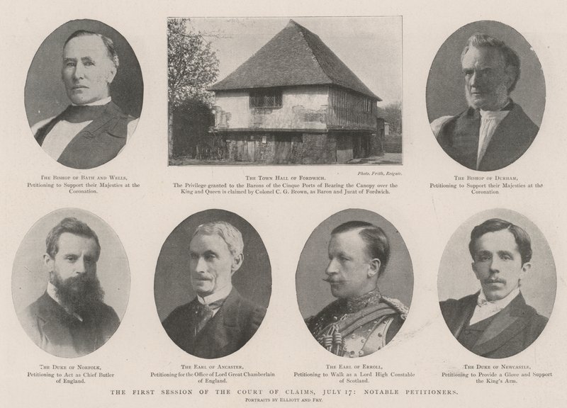 Die erste Sitzung des Gerichtshofs der Ansprüche, 17. Juli, bemerkenswerte Petenten von English Photographer