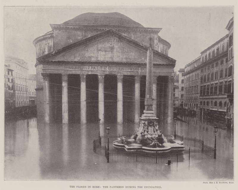 Die Überschwemmungen in Rom, das Pantheon während der Überflutung von English Photographer