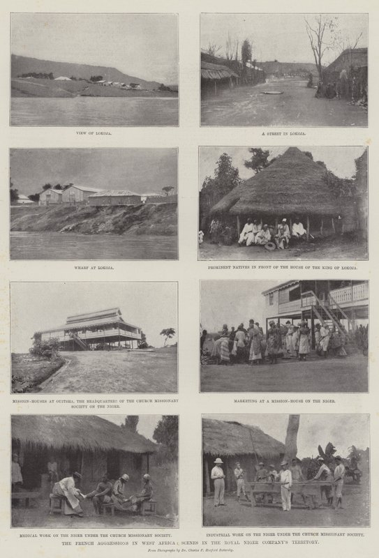 Die französischen Aggressionen in Westafrika, Szenen im Gebiet der Royal Niger Company von English Photographer