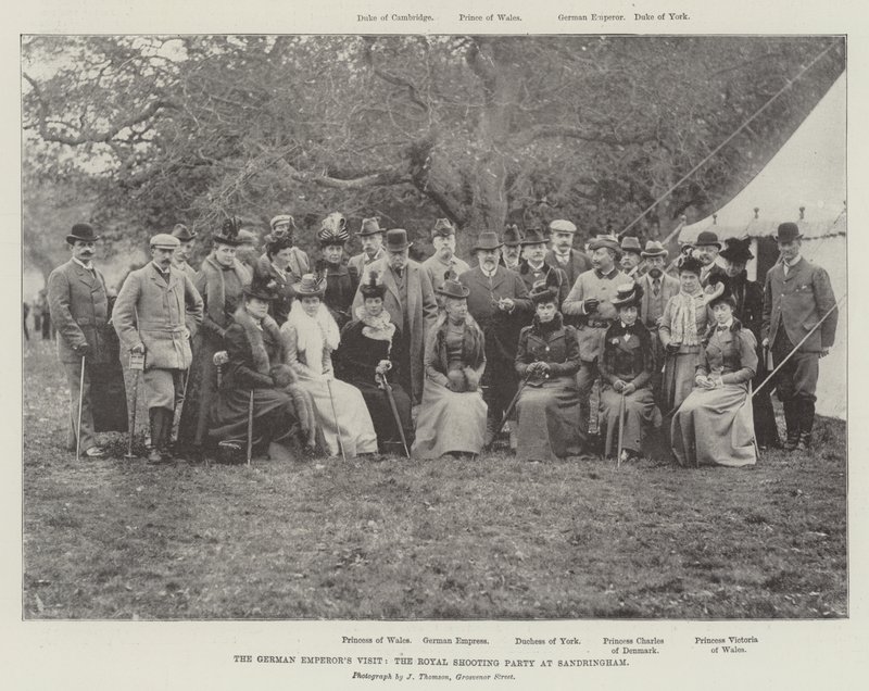 Der Besuch des deutschen Kaisers, die königliche Jagdgesellschaft in Sandringham von English Photographer