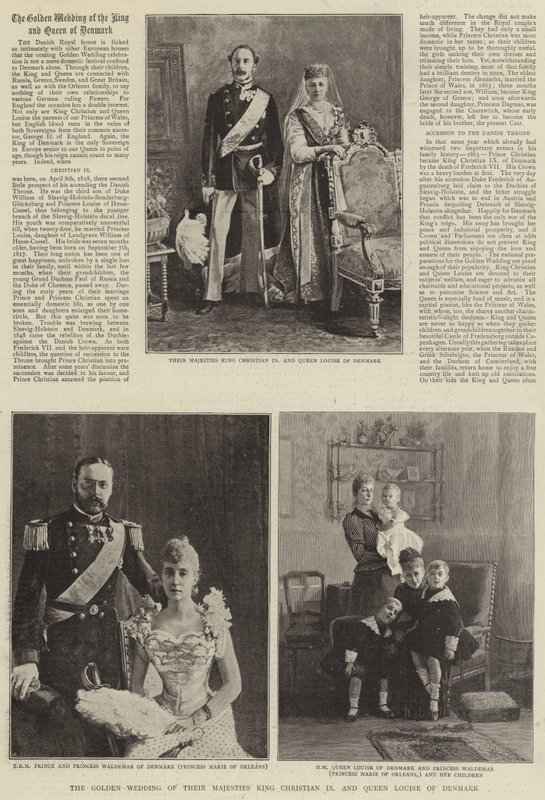 Die Goldene Hochzeit Ihrer Majestäten König Christian IX. und Königin Louise von Dänemark von English Photographer