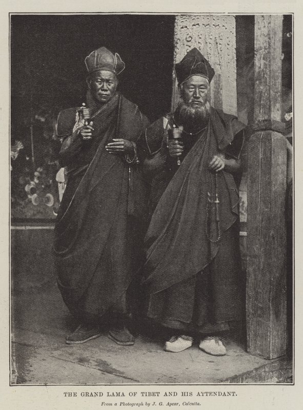 Der Großlama von Tibet und sein Begleiter von English Photographer