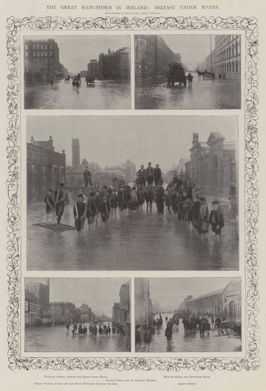 Der große Regensturm in Irland, Belfast unter Wasser von English Photographer