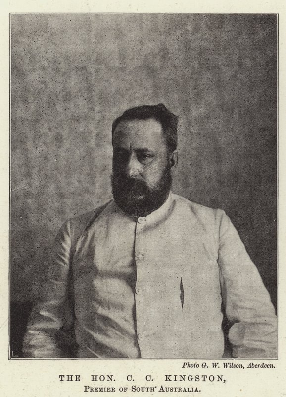 Der ehrenwerte C. C. Kingston, Premier von Südaustralien von English Photographer