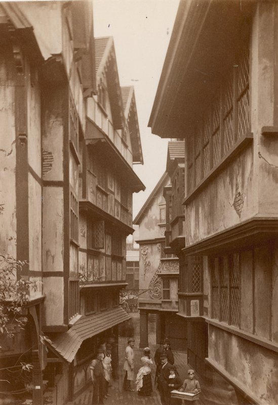 Die Internationale Gesundheitsausstellung in South Kensington: Reproduktion von London in alten Zeiten von English Photographer
