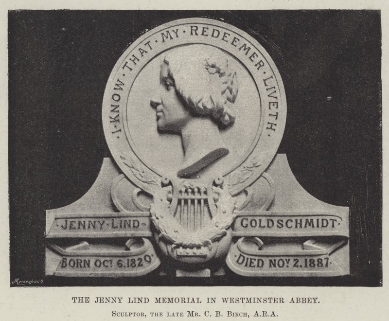 Das Jenny Lind Denkmal in der Westminster Abbey von English Photographer
