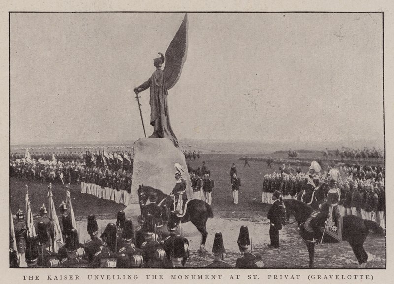 Der Kaiser enthüllt das Denkmal in St. Privat, Gravelotte von English Photographer