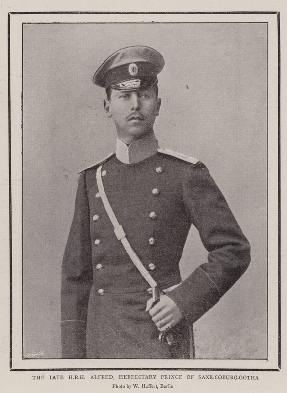Der verstorbene HRH Alfred, Erbprinz von Sachsen-Coburg-Gotha von English Photographer