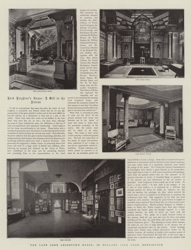 Das Haus des verstorbenen Lord Leighton in der Holland Park Road, Kensington von English Photographer