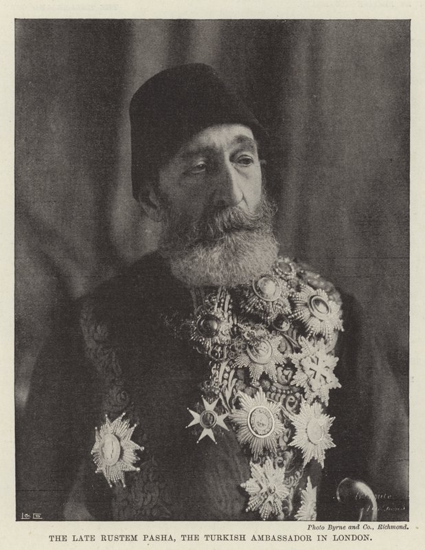 Der verstorbene Rustem Pascha, der türkische Botschafter in London von English Photographer