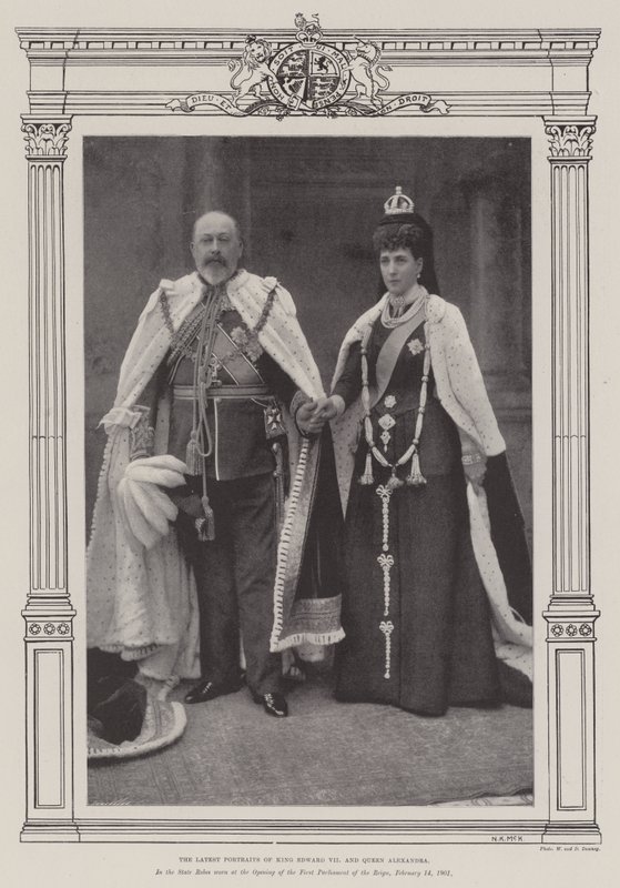 Das neueste Porträt von König Edward VII. und Königin Alexandra von English Photographer