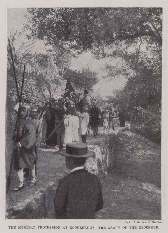 Die Mysterienprozession in Roquebrune, die Gruppe des Erlösers von English Photographer