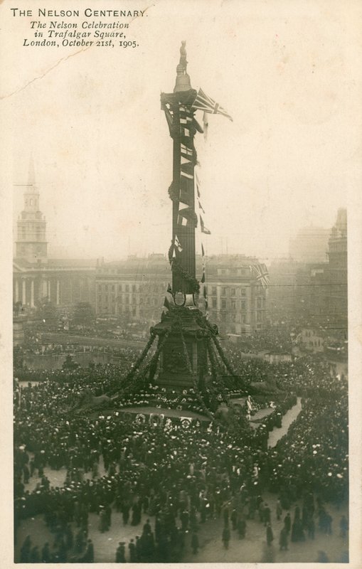 Die Nelson-Feier am Trafalgar Square, London, 21. Oktober 1905 von English Photographer