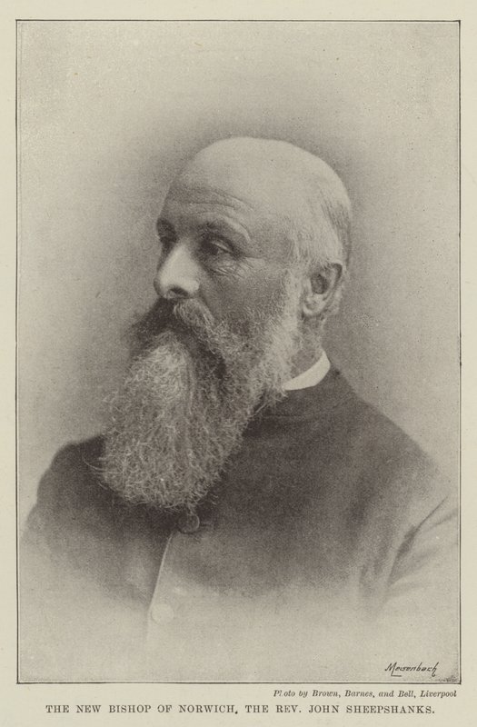 Der neue Bischof von Norwich, der Reverend John Sheepshanks von English Photographer