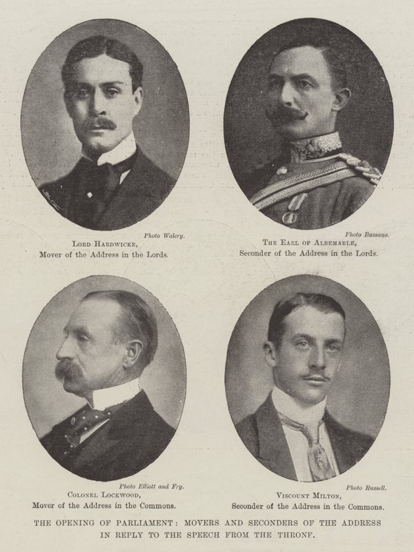 Die Eröffnung des Parlaments, Antragsteller und Unterstützer der Antwort auf die Thronrede von English Photographer