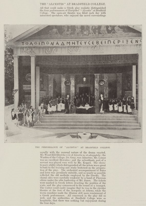 Die Aufführung von Alcestis am Bradfield College von English Photographer