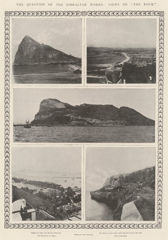 Die Frage der Gibraltar-Werke, Ansichten vom Felsen von English Photographer