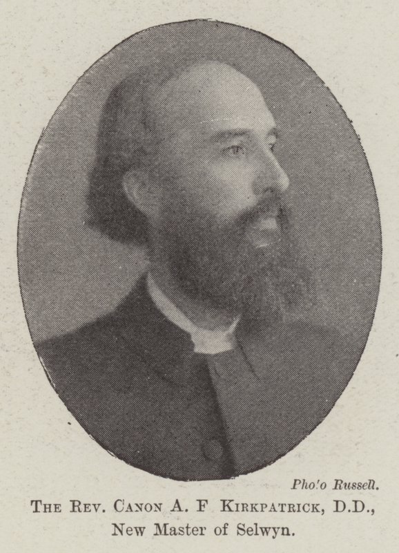 Der Reverend Canon A. F. Kirkpatrick, DD, neuer Master von Selwyn von English Photographer