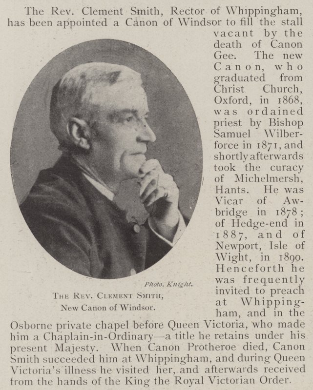 Der Reverend Clement Smith, neuer Kanoniker von Windsor von English Photographer