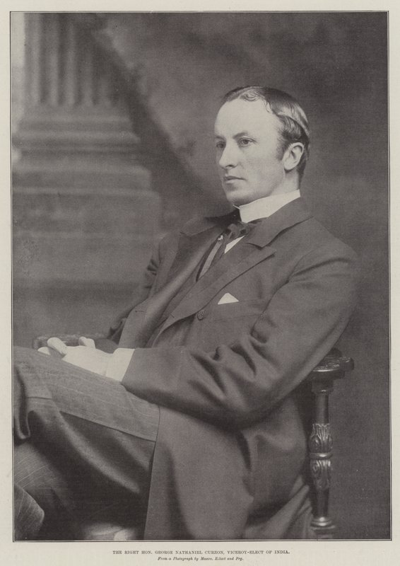 Der ehrenwerte George Nathaniel Curzon, gewählter Vizekönig von Indien von English Photographer