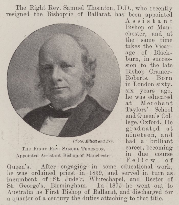 Der rechte Reverend Samuel Thornton, zum Hilfsbischof von Manchester ernannt von English Photographer