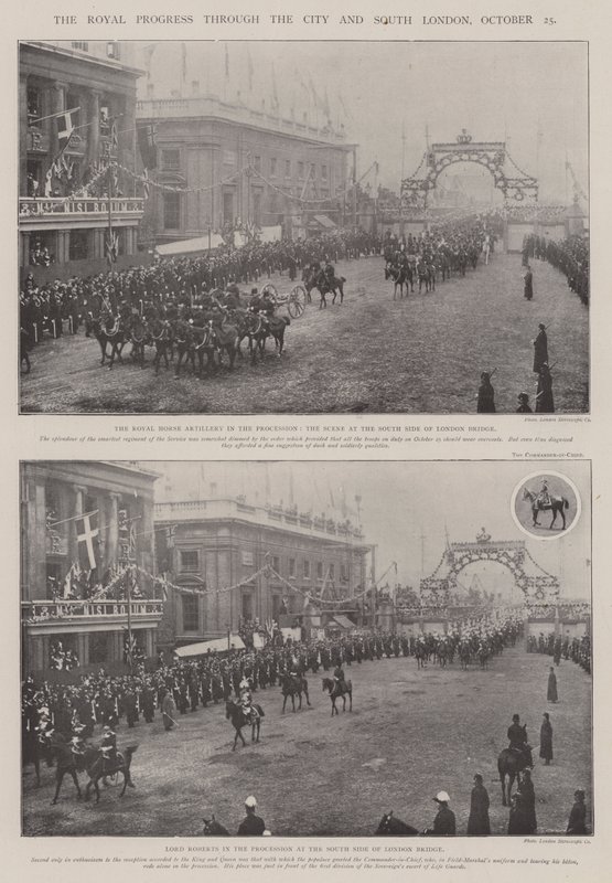 Der königliche Fortschritt durch die Stadt und Süd-London, 25. Oktober von English Photographer
