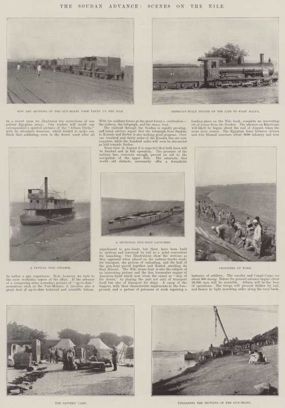 Der Vormarsch im Sudan, Szenen am Nil von English Photographer