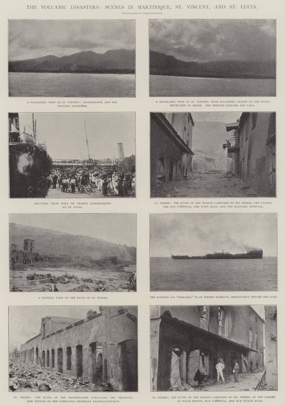 Die vulkanischen Katastrophen, Szenen in Martinique, St. Vincent und St. Lucia von English Photographer
