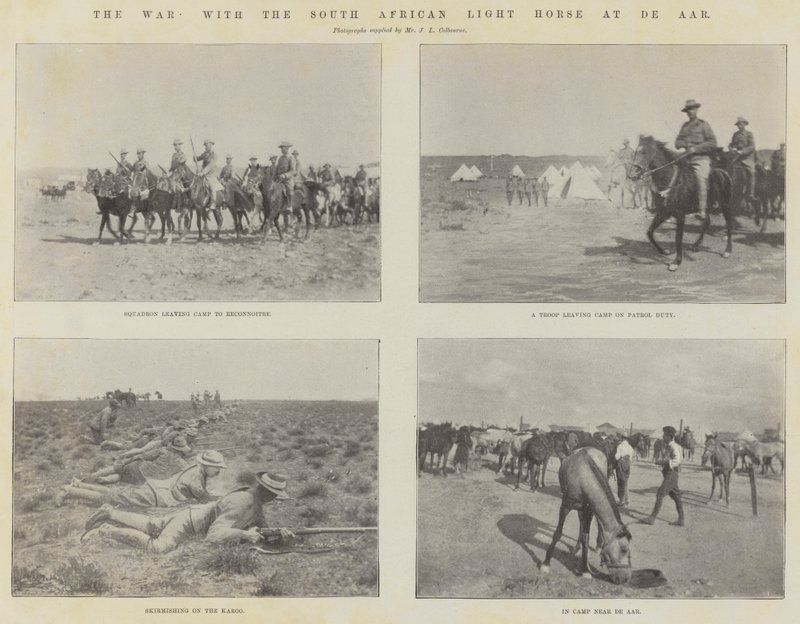 Der Krieg, mit der südafrikanischen leichten Kavallerie in De Aar von English Photographer