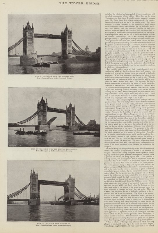 Der Bau der Tower Bridge, London von English Photographer